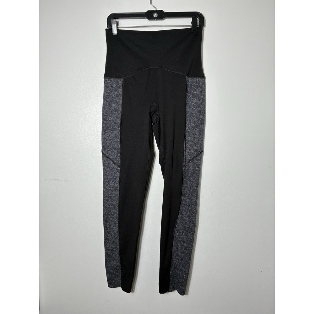 Spanx Pull On Athletic Leggings Women's Sz XL Black/gray Comfort